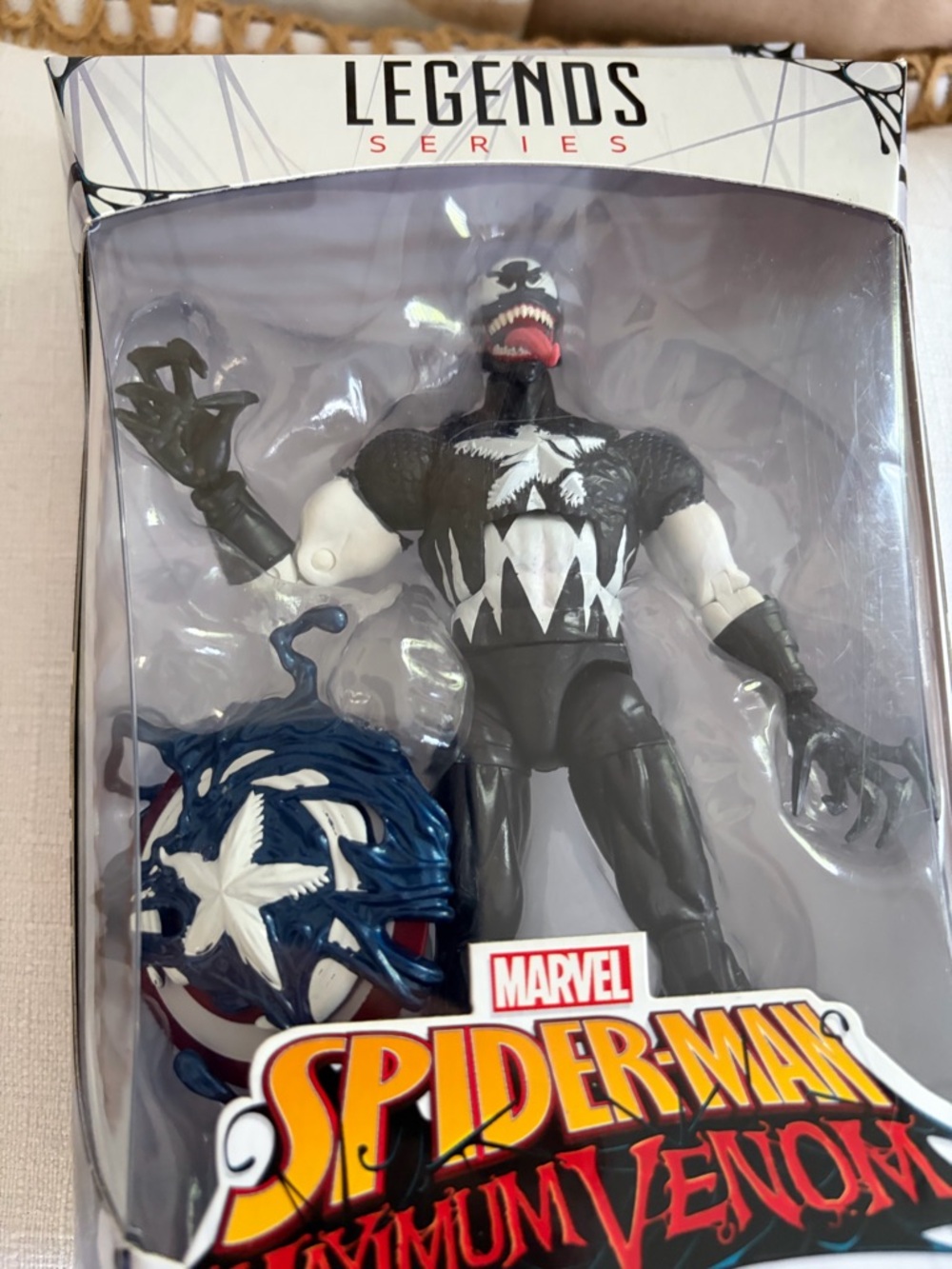 New Marvel Venom Action Figure - Black, White & Blue Accents